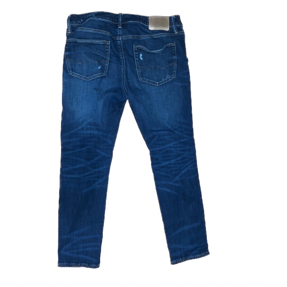 Blue American Eagle Distressed Skinny Jeans